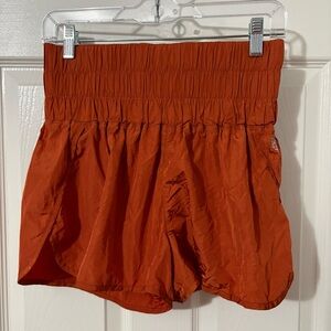 Free People Movement The Way Home Rust Burnt Orange Athletic Shorts Medium
